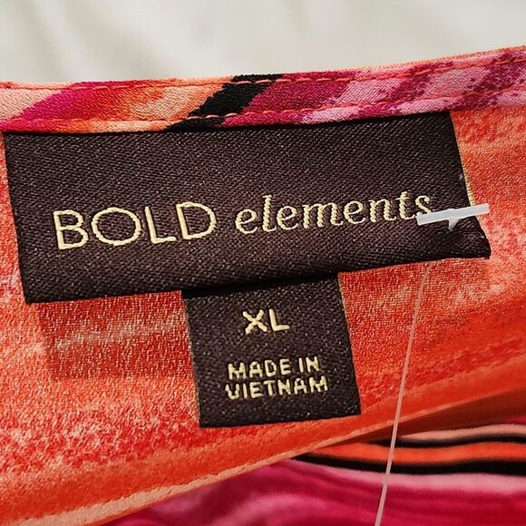 Bold Elements Sleeveless Top For Women Size XL Striped Lightweight Zip On Front - Picture 8 of 9